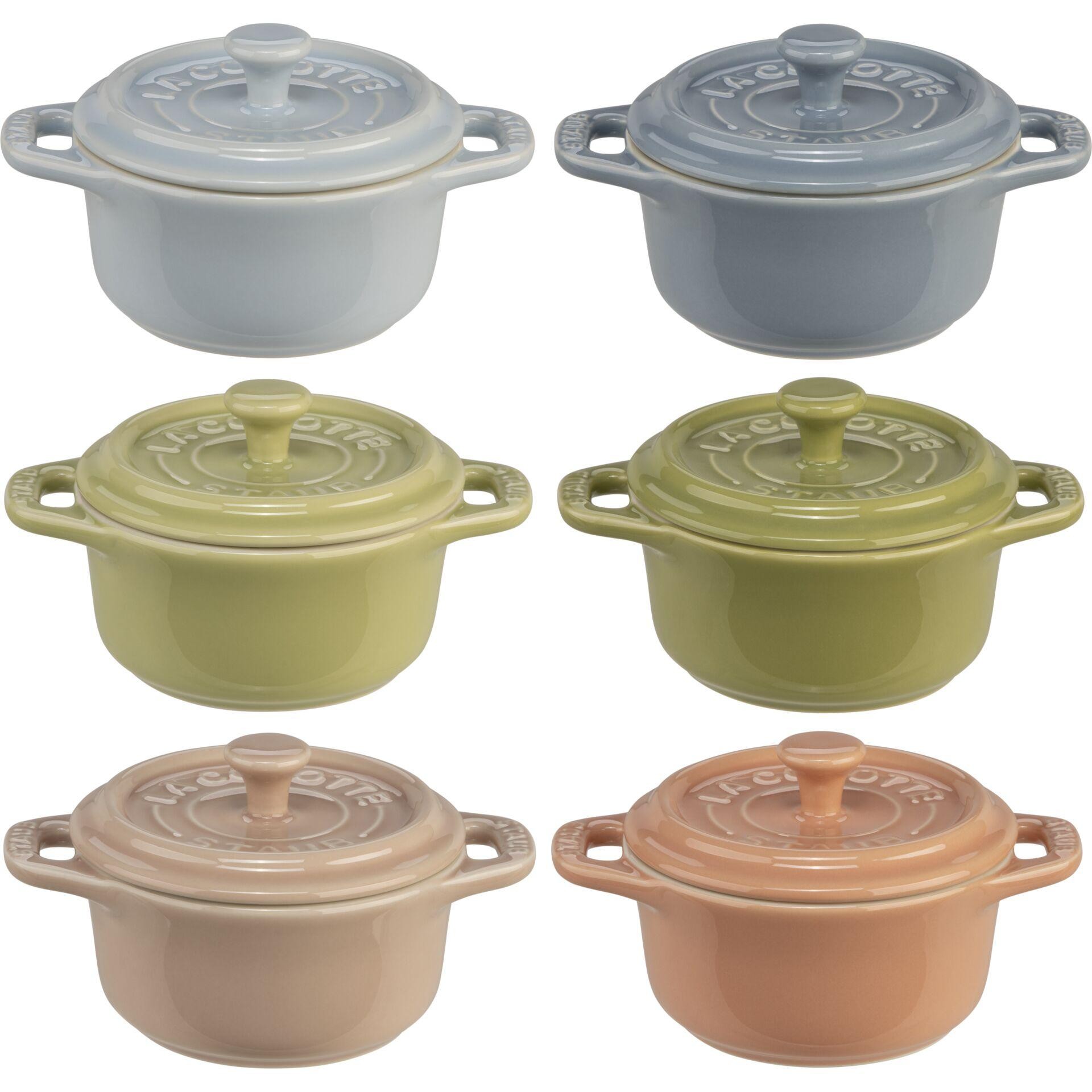 Staub Mini Cocotte Set 6-tlg. rund, Keramik, mehrfarbig