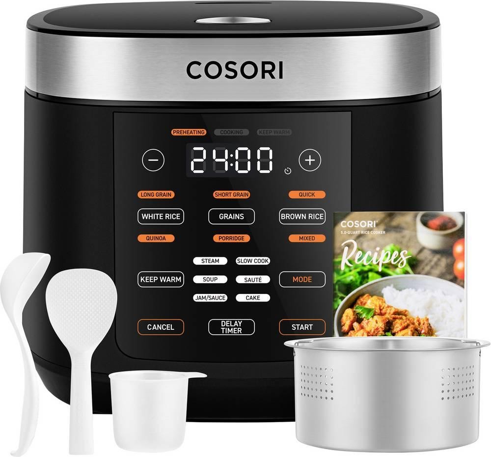 Cosori Multi-Cooker Chef Edition Reiskocher Schwarz, Silber