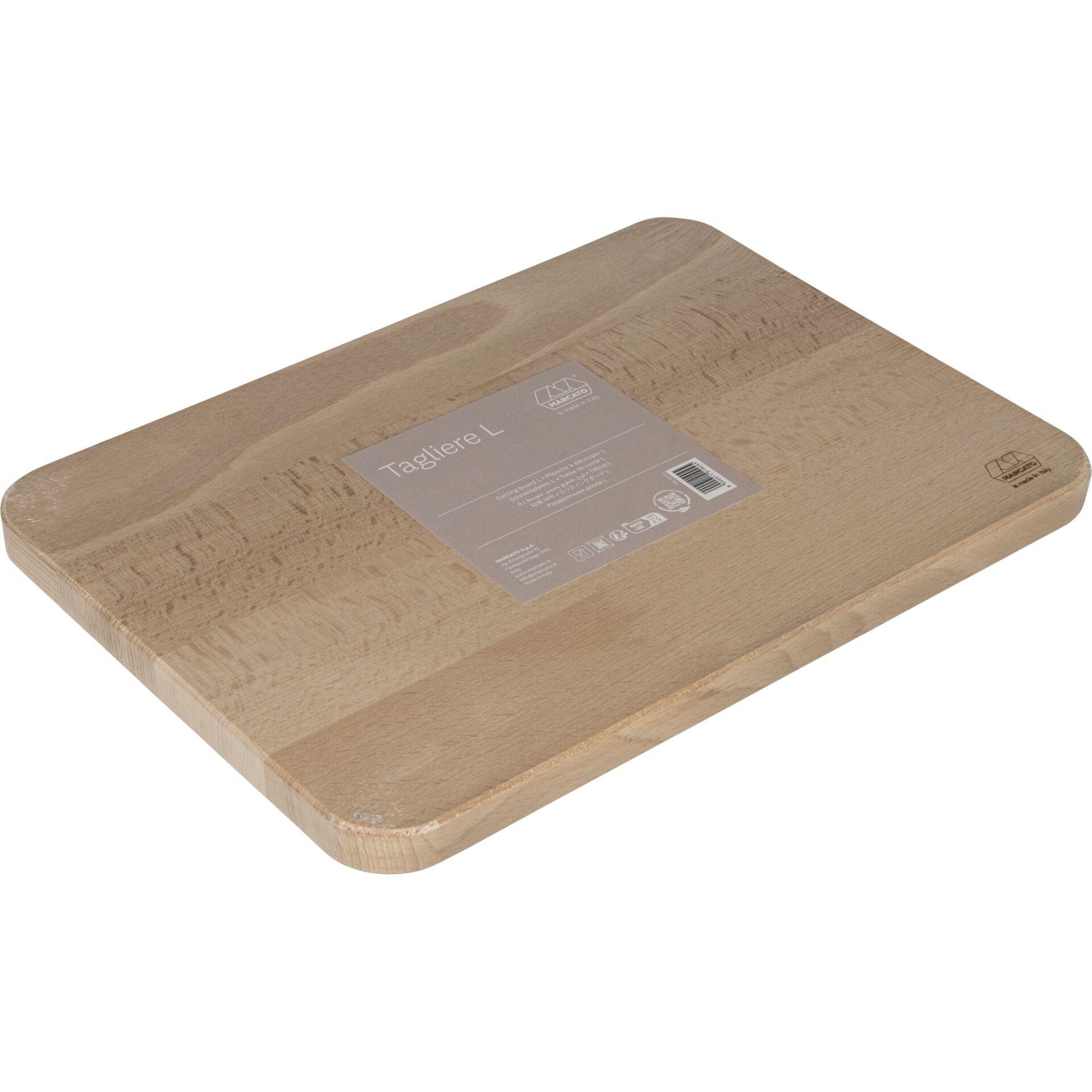 Marcato Schneidebrett L Holz, 37x27x2,5cm