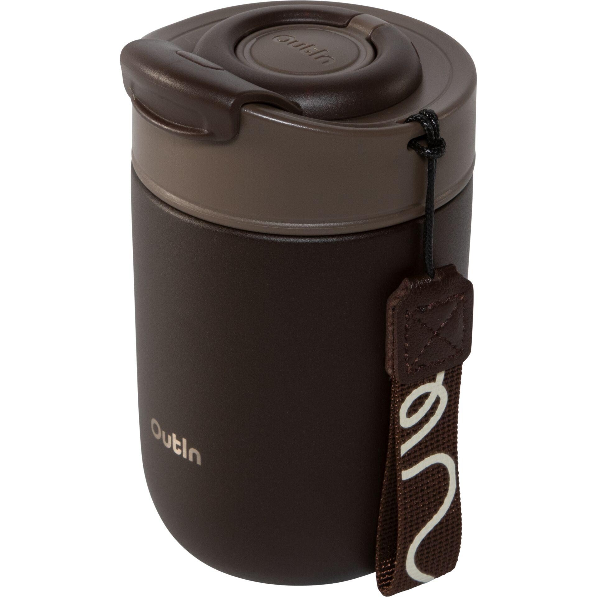 Outin OT-TUM-01-TB Kubek podróny 350 ml Brown Stainless steel -