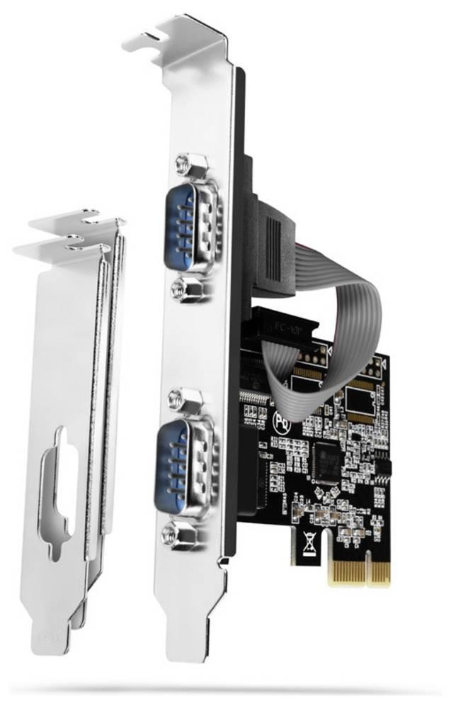 Axagon PCEA-S2N PCIe - 2x serial port 250 kbps adapter w. SP & LP -