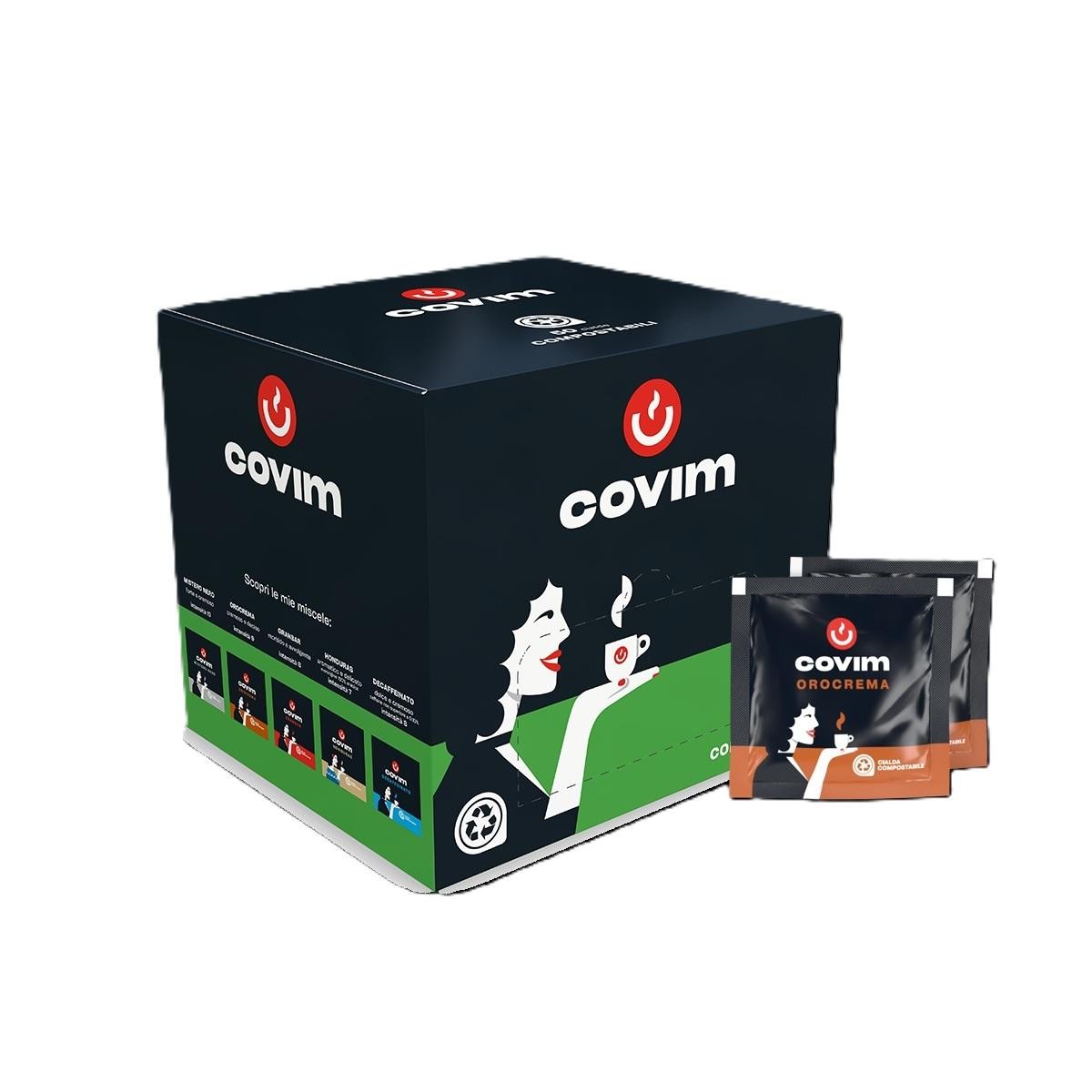 covim OROCREMA 44mm ESE System Kaffee Pads 150 pièce a 7 g