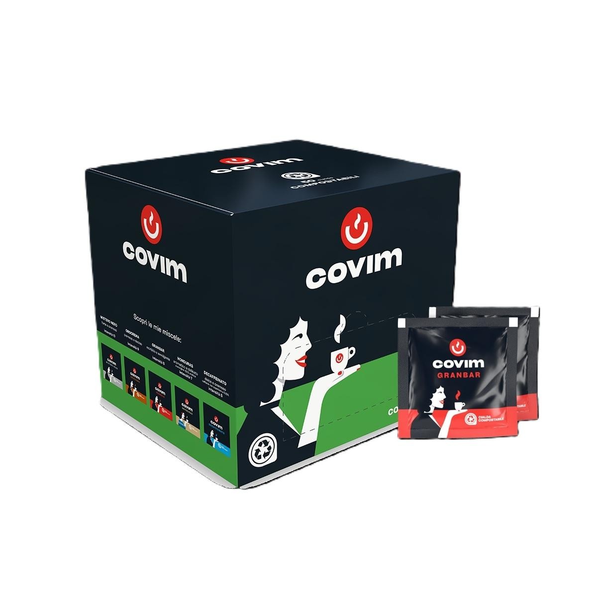 covim GRANBAR 44mm ESE System Kaffee Pads 150 piece a 7 g