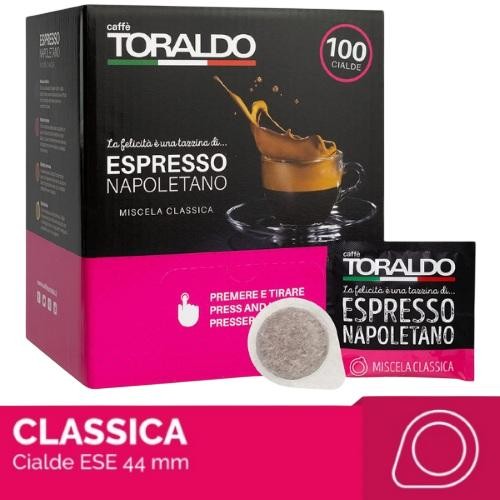 caffe TORALDO MISCELA CLASSICA 44mm ESE System Kaffee Pads 100 Stück