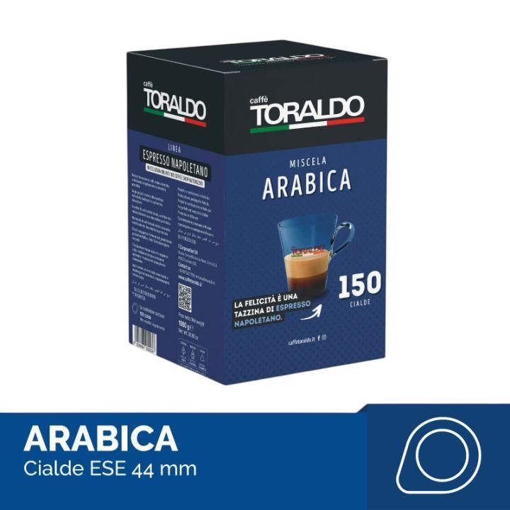 caffe TORALDO MISCELA ARABICA 44mm ESE System Kaffee Pads 150 Stück