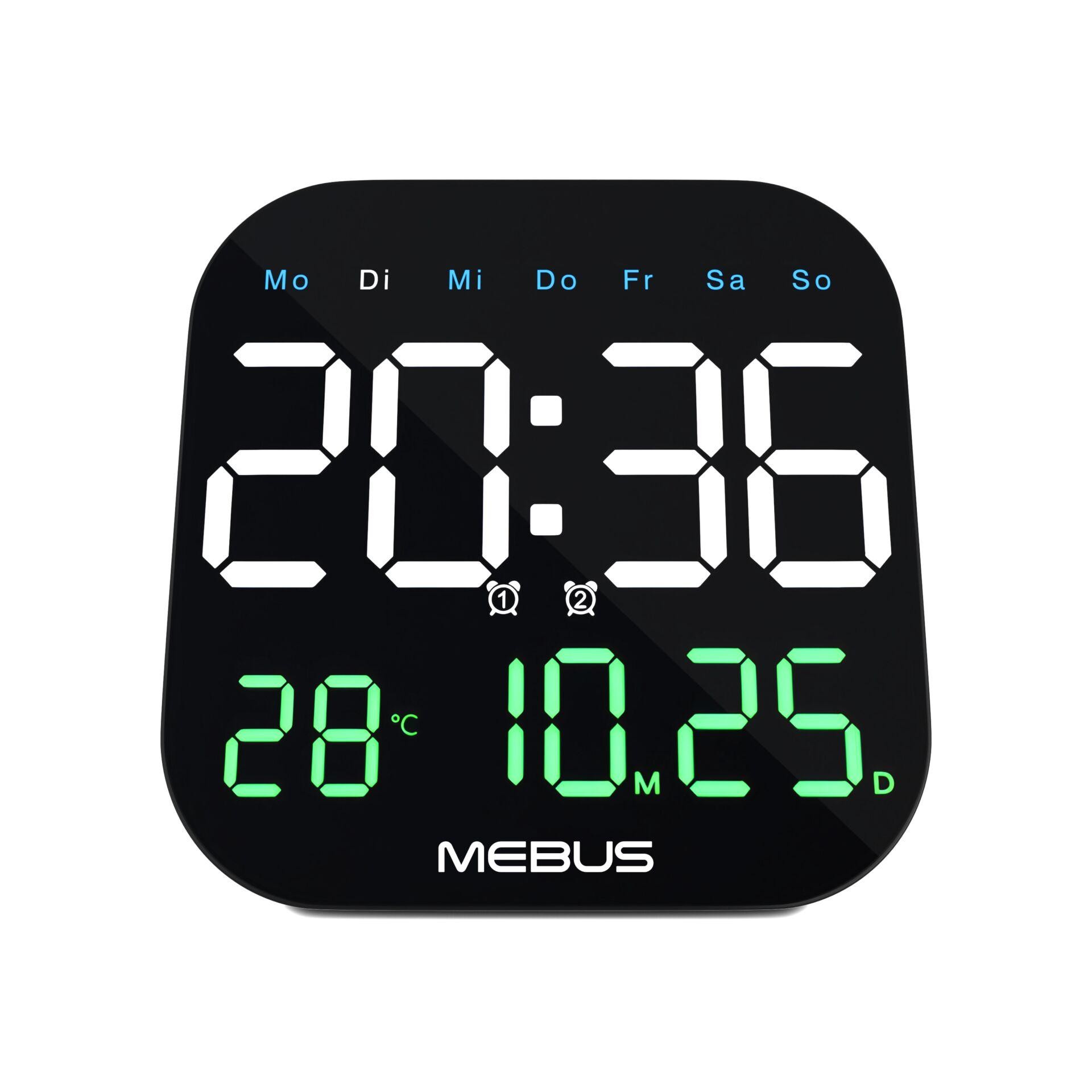Mebus 19855 Tischuhr 18.5cm x 18.5cm x 3cm black