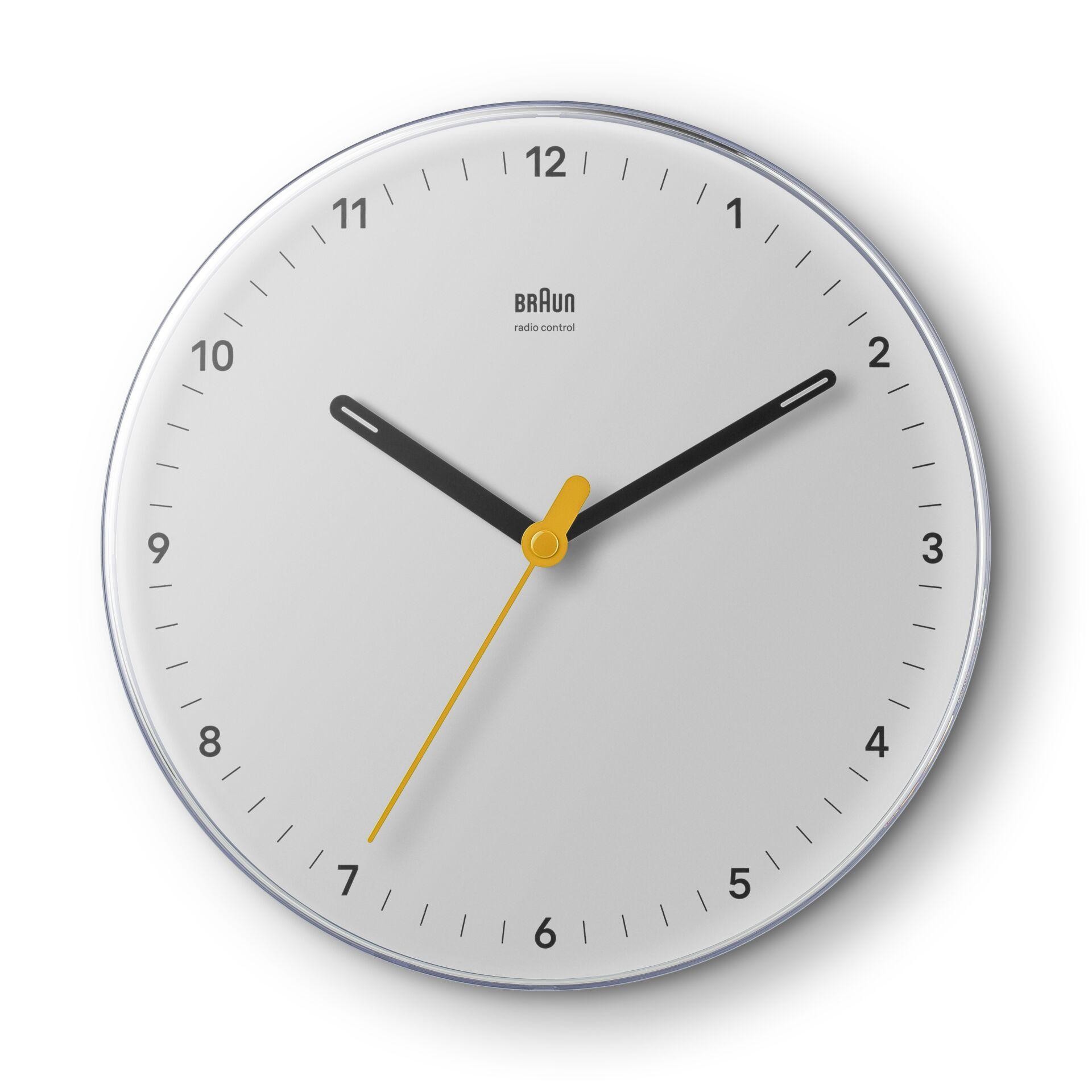 Braun 67685 Funk Wanduhr 230mm Weiß