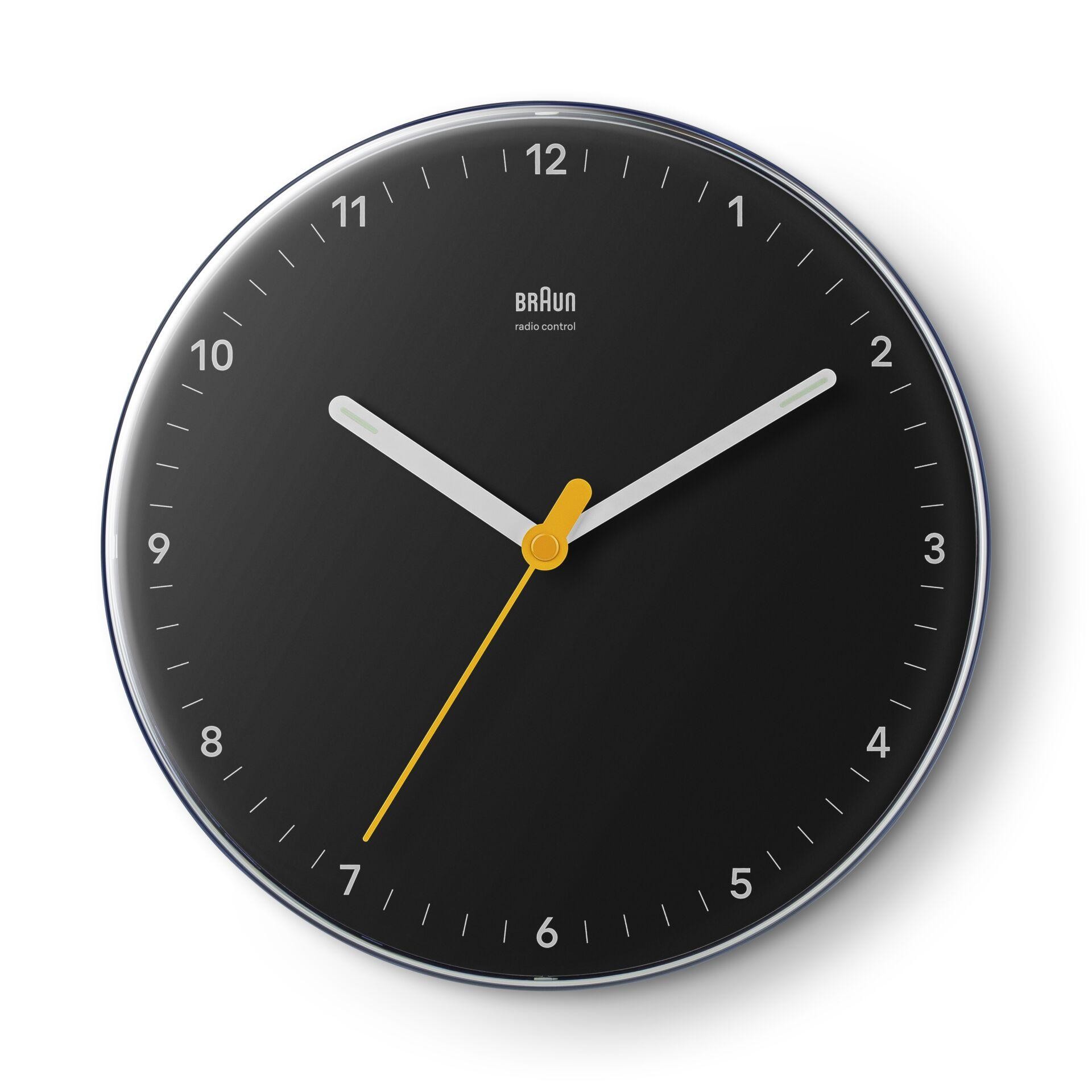 Braun 67684 Funk Wanduhr 230mm Schwarz