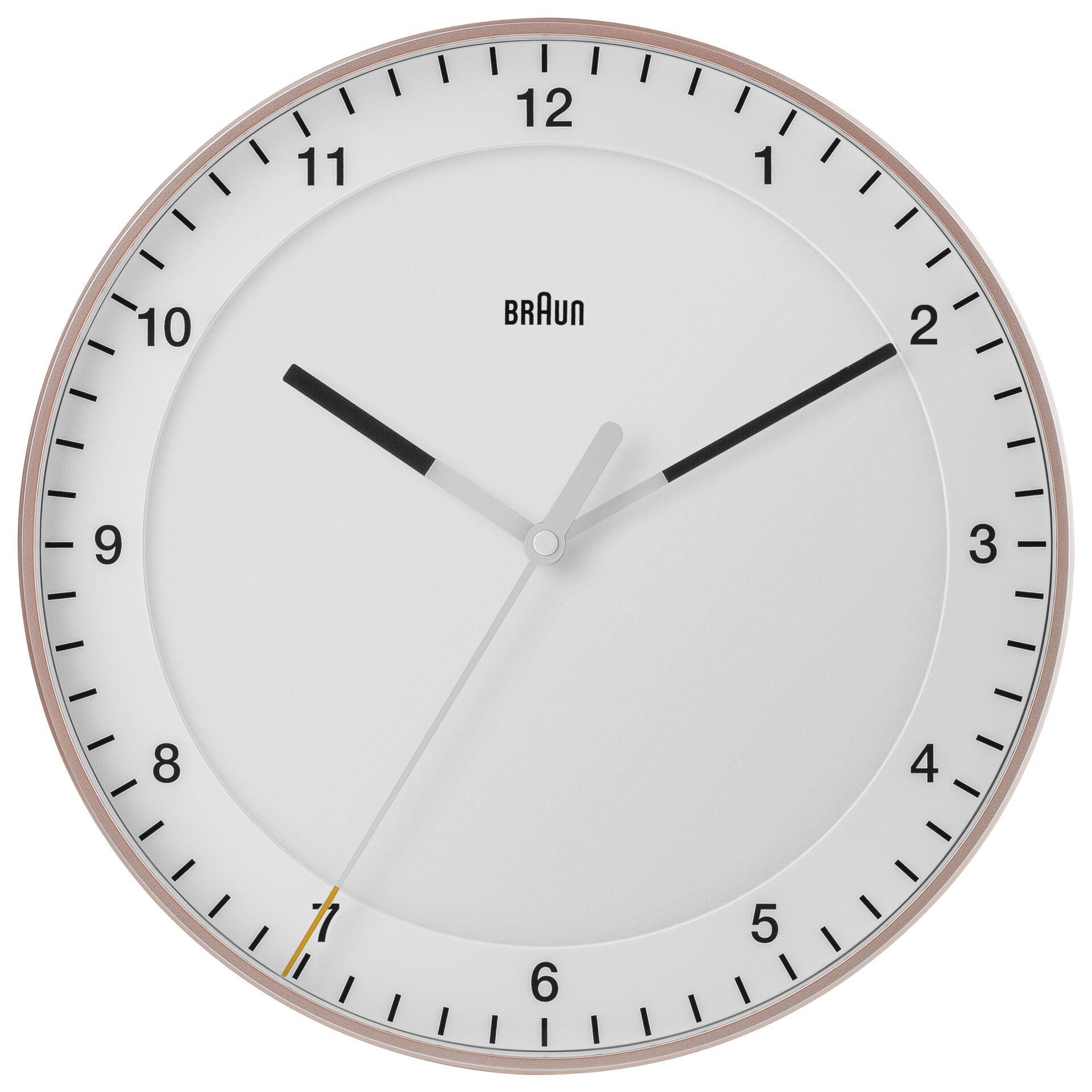 Braun BC 17 PW rosa/weiß Quarzwanduhr, analog