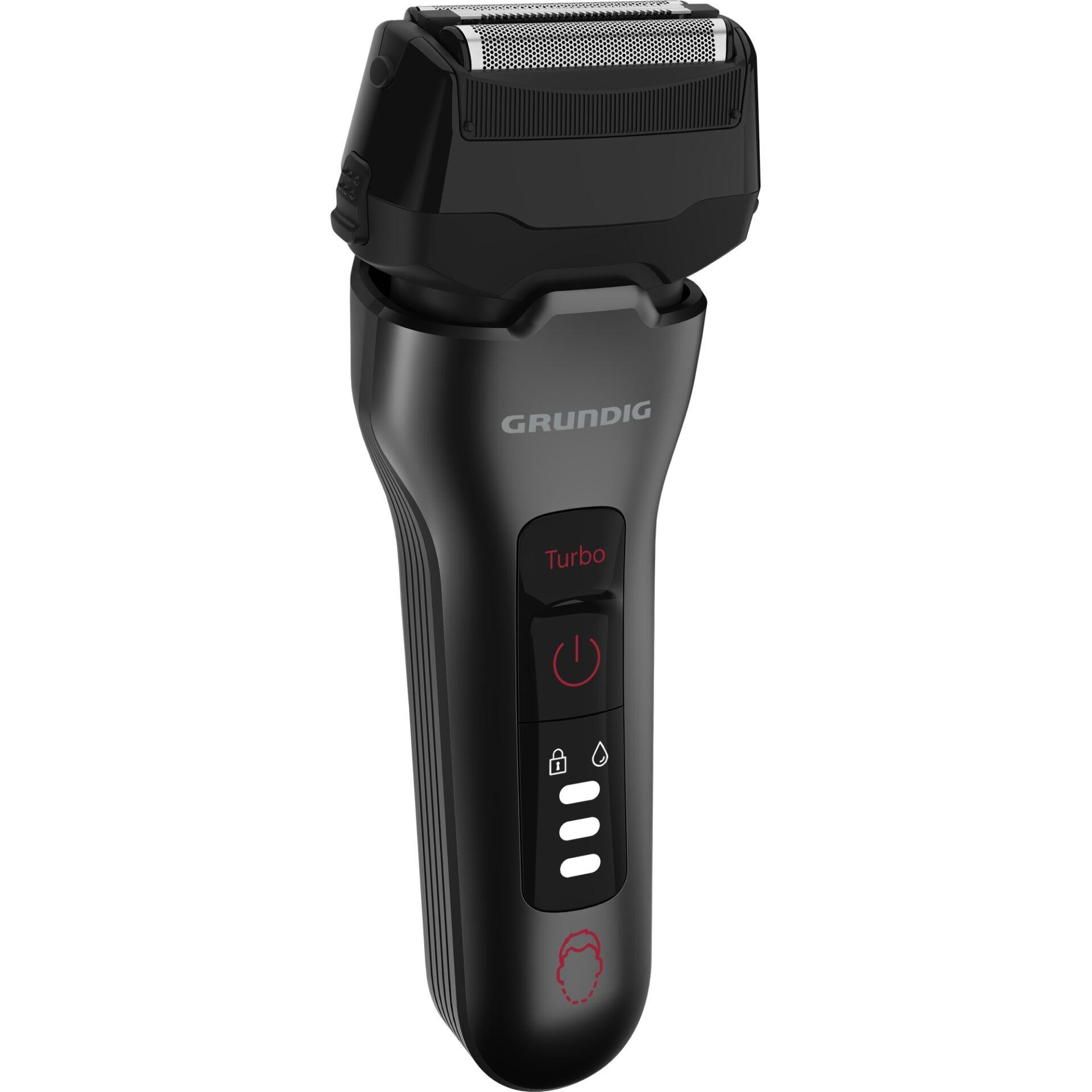 Grundig MS 8330 Foil shaver Trimmer Chrome, Red - Grundig MS 8330,