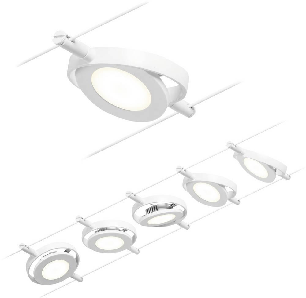 Paulmann 94416 Seil-Komplettsystem LED fest eingebaut LED Weiß, Chrom