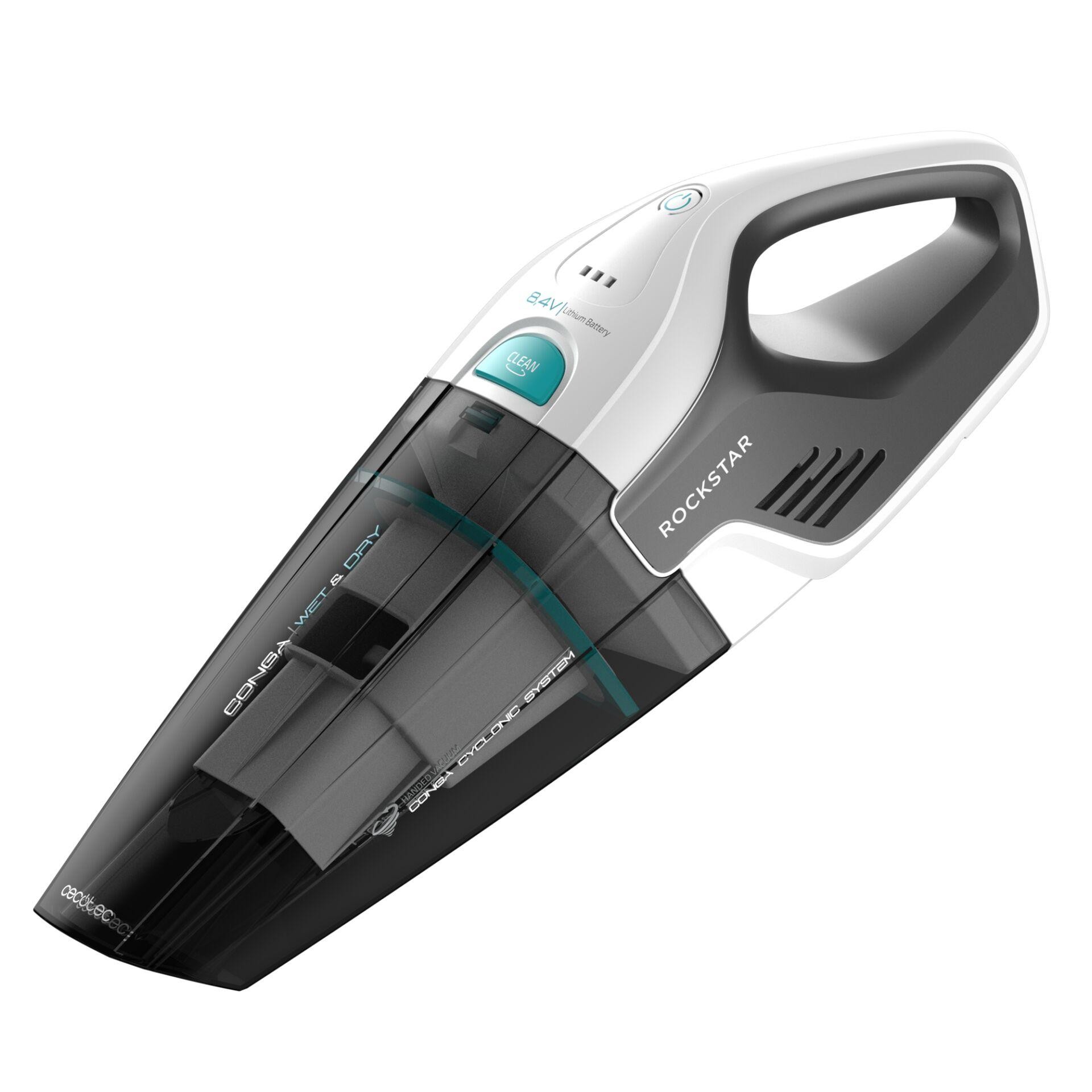 Cecotec Conga Rockstar handheld vacuum Grey, White Bagless - Cecotec