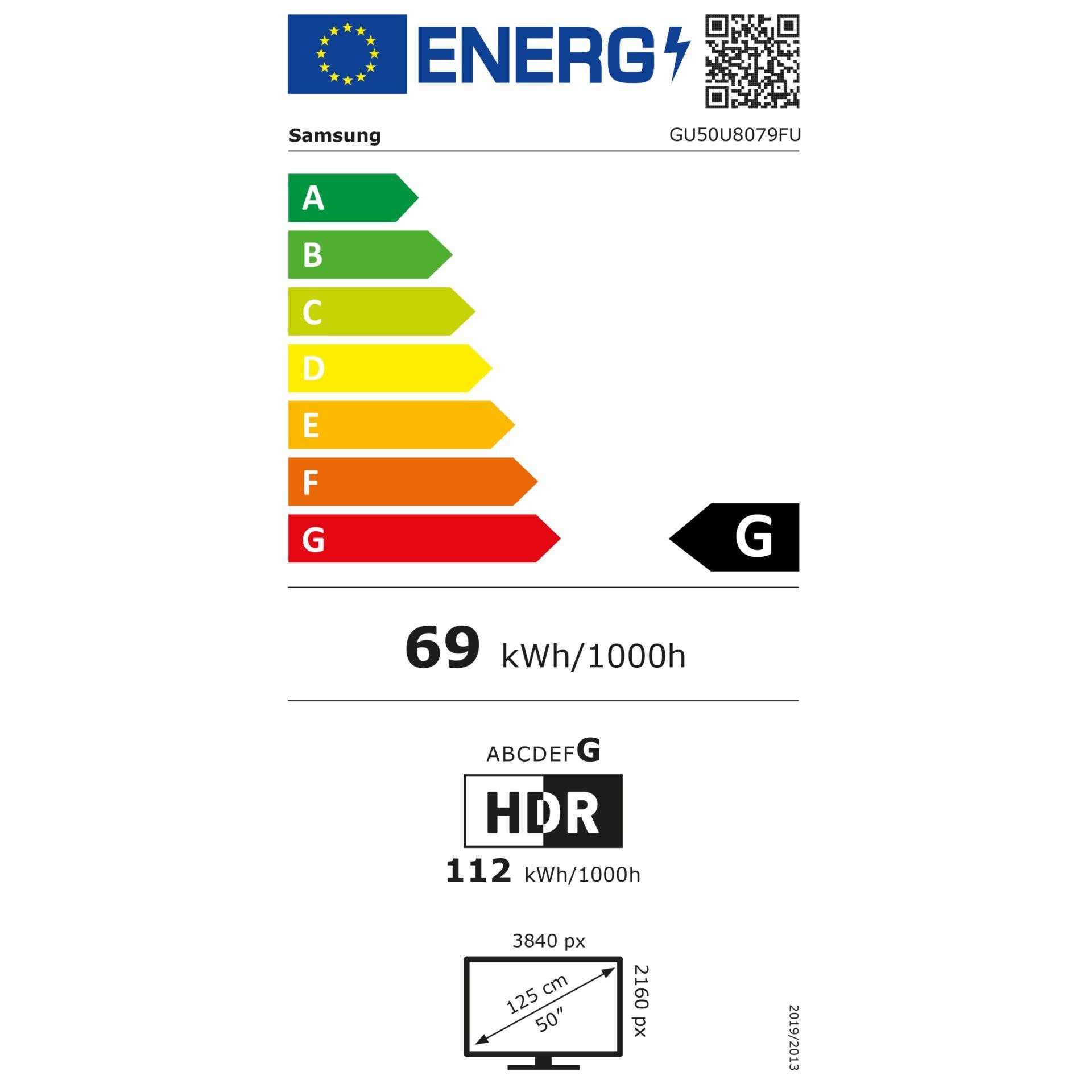 Samsung GU50U8079FU 127 cm (50") 4K Ultra HD Smart TV Wi-Fi Black -