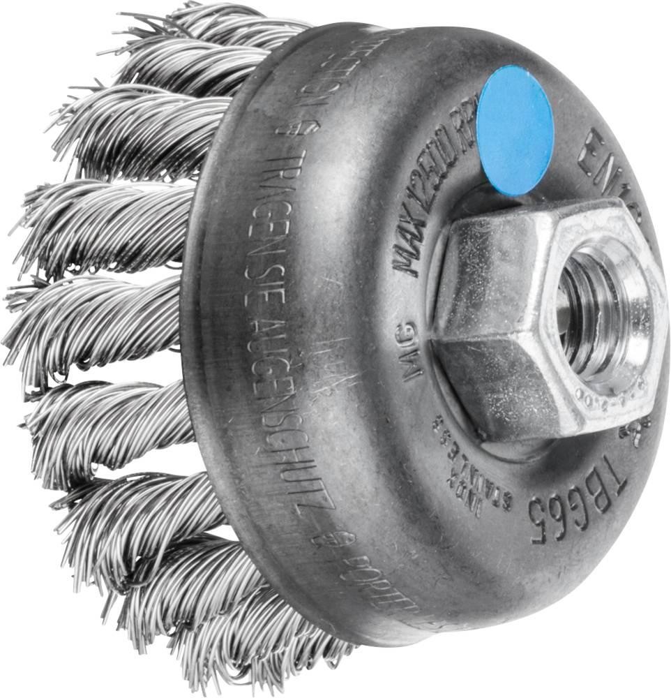 PFERD TOOLS Topfbürste gezopft TBG Ø 65mm M14 Edelstahl-Draht-Ø 0,