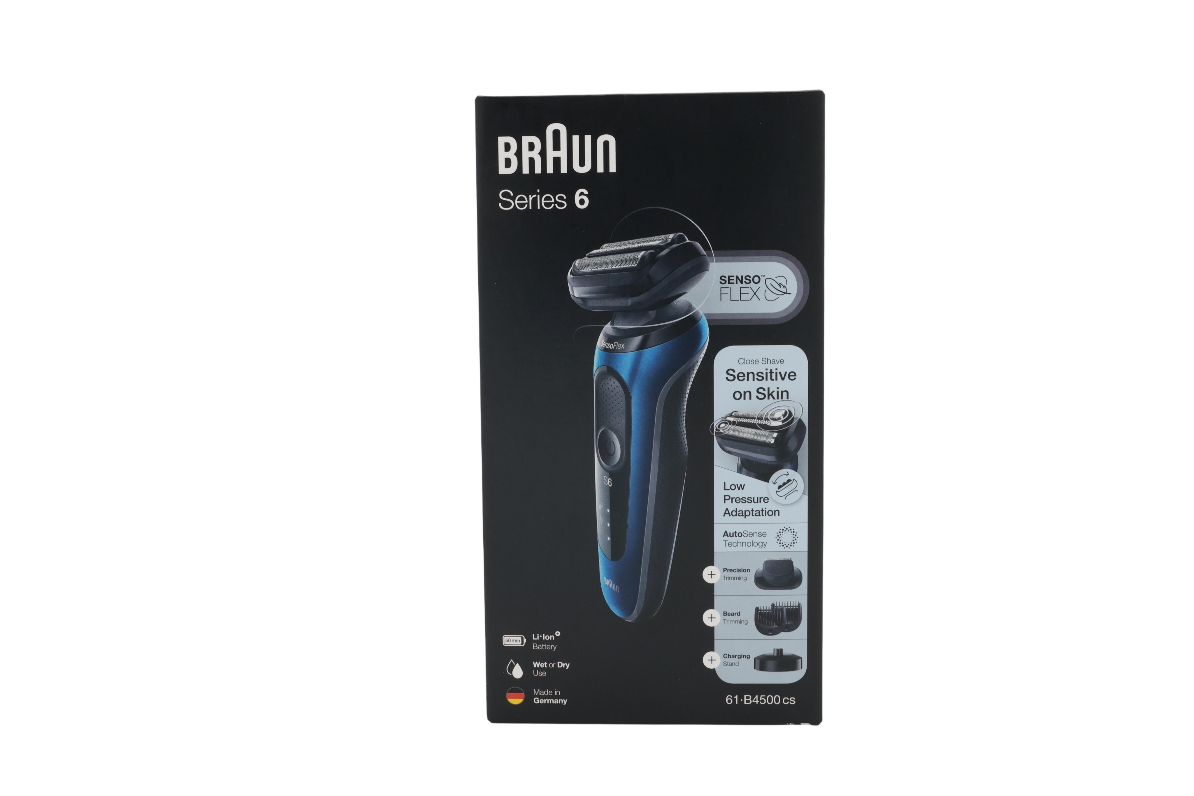 Braun Series 6 61-B4500cs Foil shaver Trimmer Black, Blue - Braun