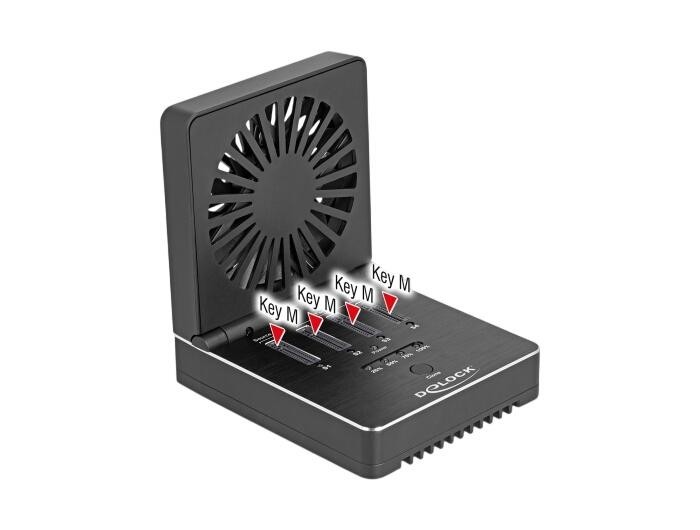 DELOCK USB 20 Gbps M.2 Dockingstation 4x M.2 NVMe PCIe SSD