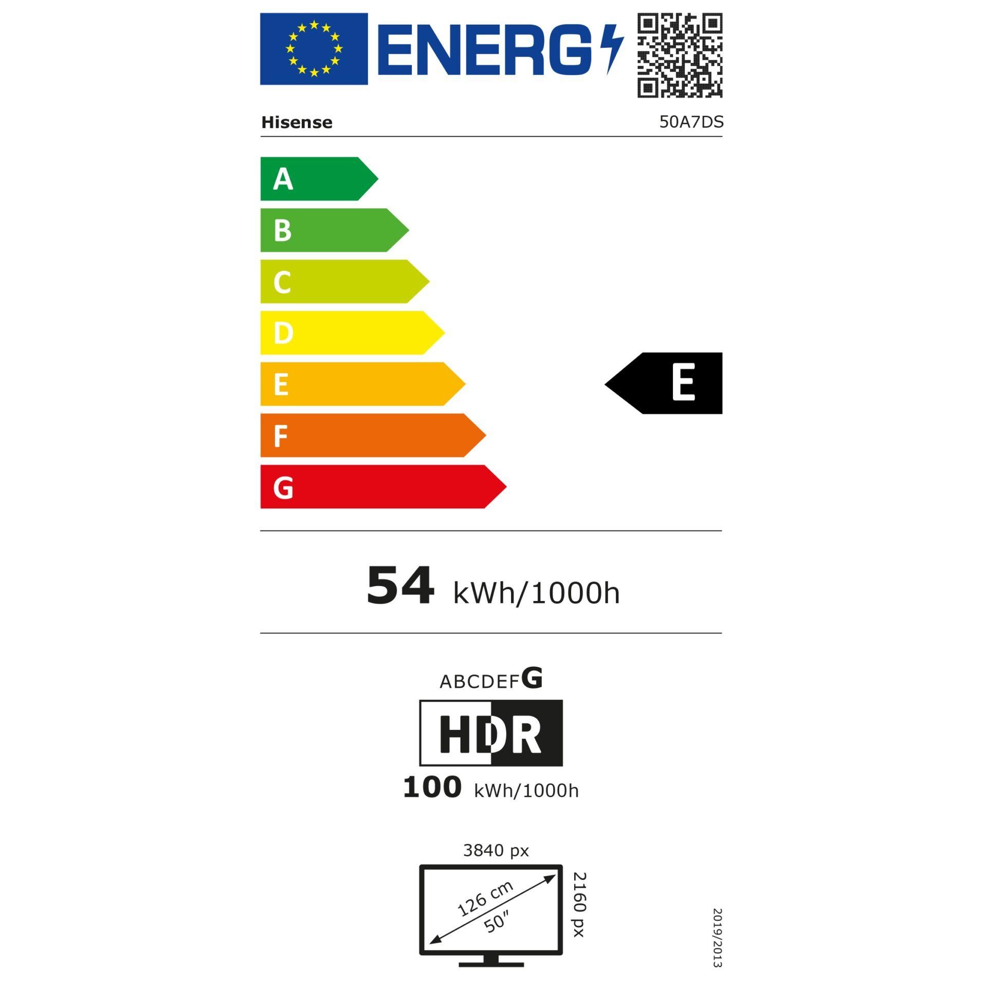 Hisense 50A7DS 127 cm (50") 4K Ultra HD Smart TV Wi-Fi Black -