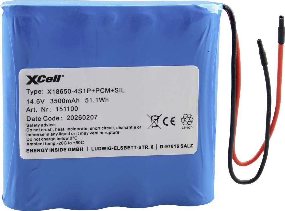 XCell Spezial-Akku 4x 18650 Li-Ion 14.8V 3500