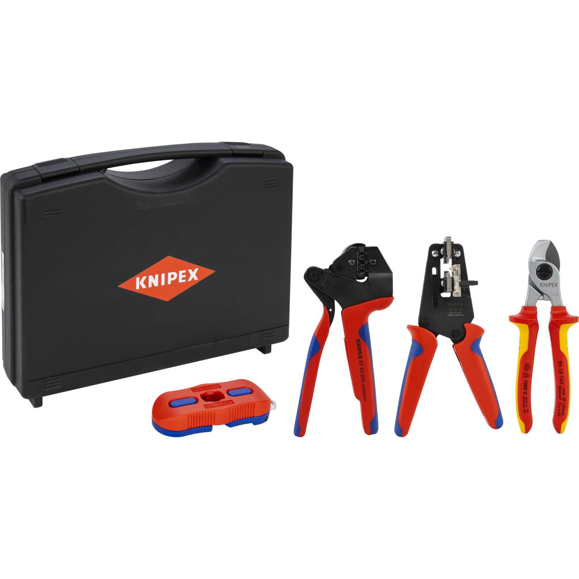 KNIPEX Werkzeugkoffer PV 7-tlg. für Solar-Steckverbinder MC4