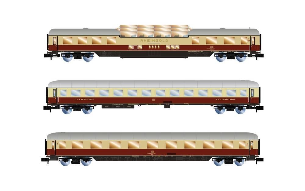 Arnold HN4507 N 3er-Set Personenwagen Rheingold der AKE 1 x