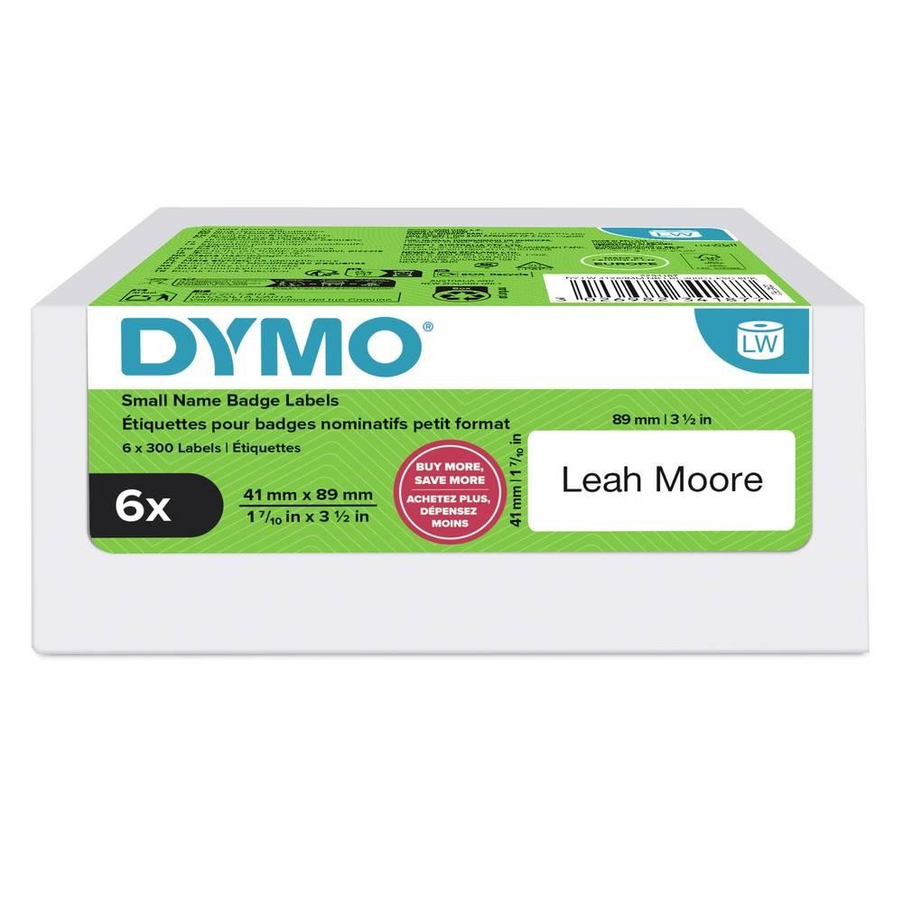 DYMO Etiketten Rolle 89 x 41mm Weiß 6 Rollen Wiederablösbar 2234187