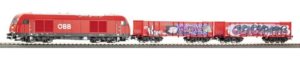 PIKO 57033 H0 Start-Set kids Güterzug Rh 2016 ÖBB mit zwei offenen