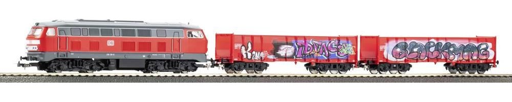 PIKO 57032 Start-Set kids Güterzug BR 218 DB AG mit zwei offenen Gü
