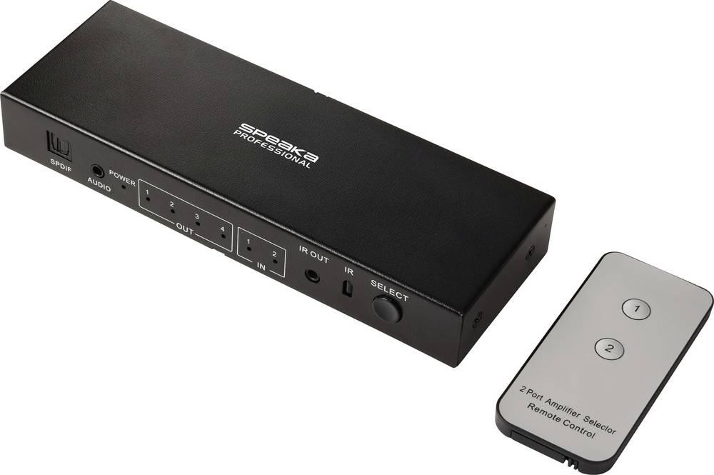 SpeaKa Professional SP-SWAP-500 KVM-Matrix-Switch mit Audio-Ports
