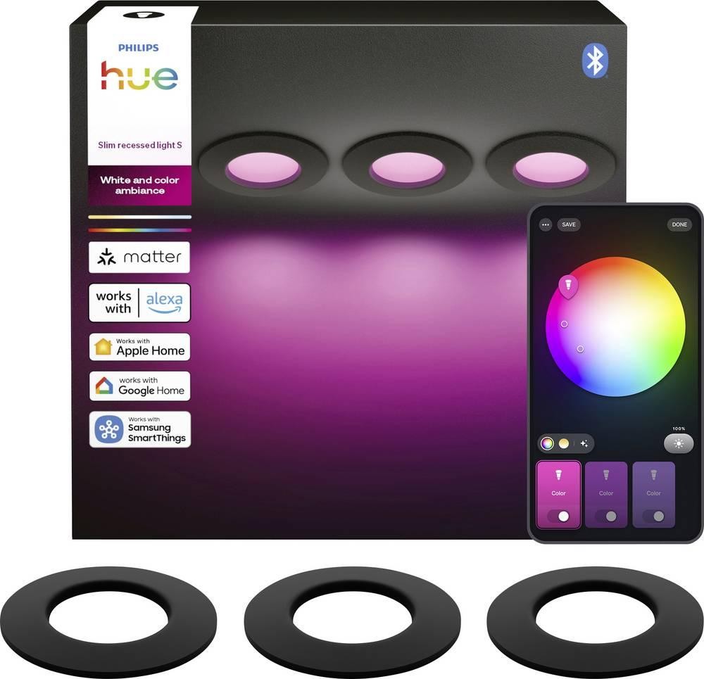 Philips Hue LED-Einbauleuchte 8721103109293 3er-Pack LED fest