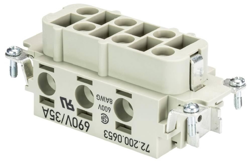 Wieland Electric 72.200.0653.0 Buchseneinsatz Gesamtpolzahl 6 10St.