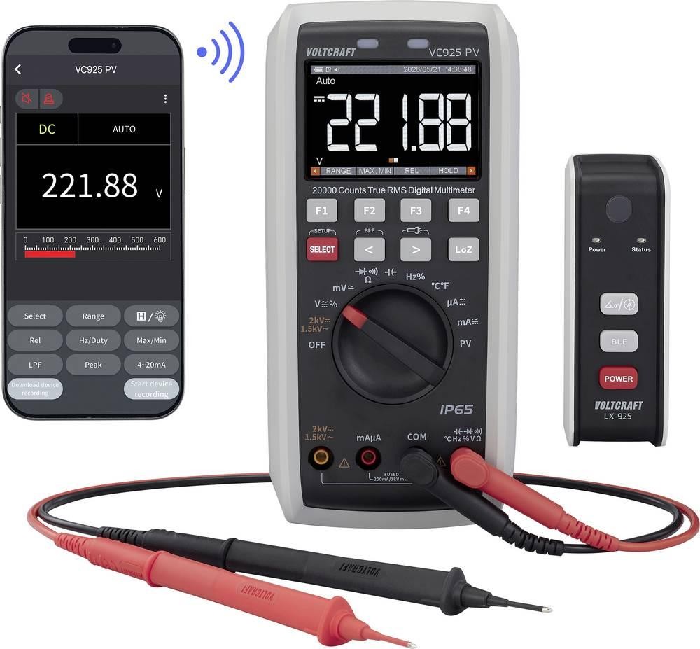 VOLTCRAFT VC925 PV Photovoltaik-Multimeter digital Strahlwassergeschü