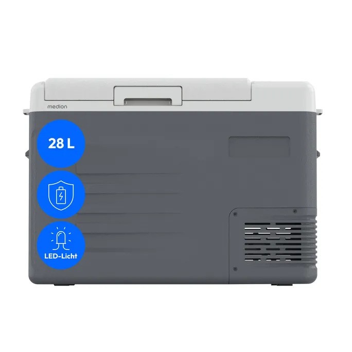 Medion MD370027 CC28 Kompressor Kühlbox 28L Kapazität gris