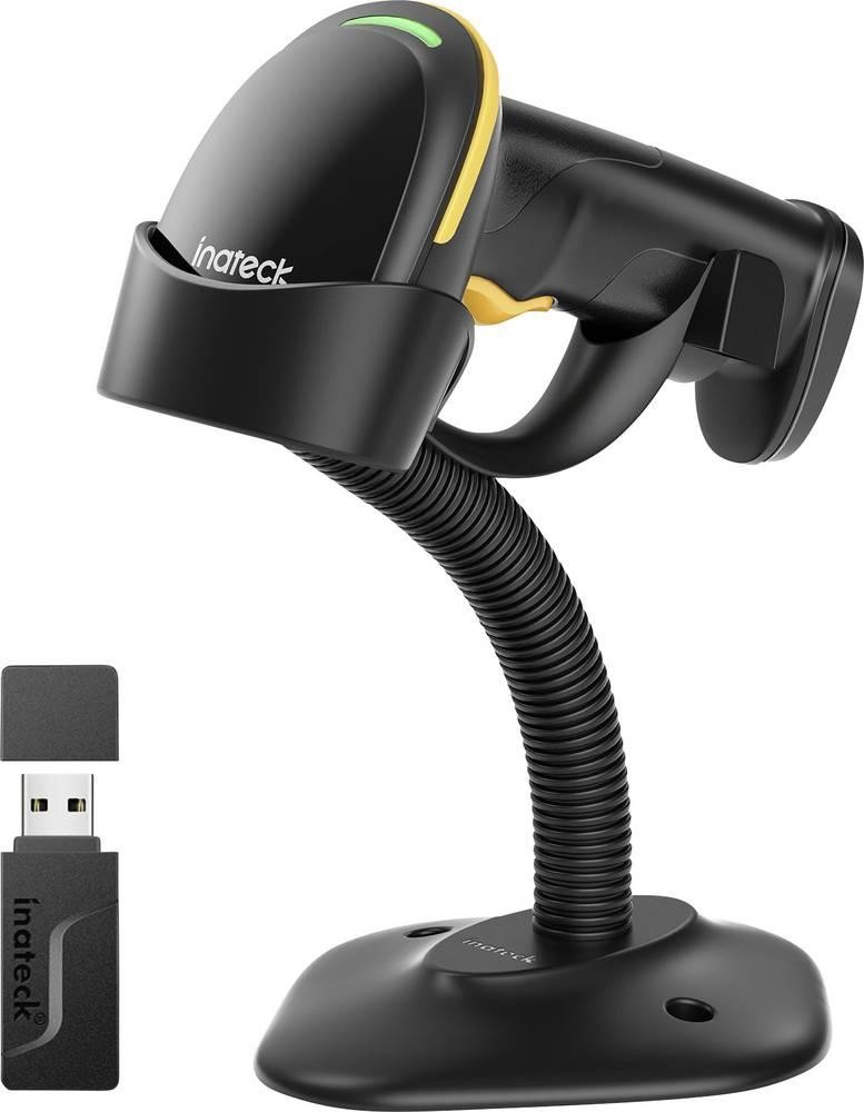 Inateck Barcode-Scanner Bluetooth 1D, 2D LED Black Hand-Scanner