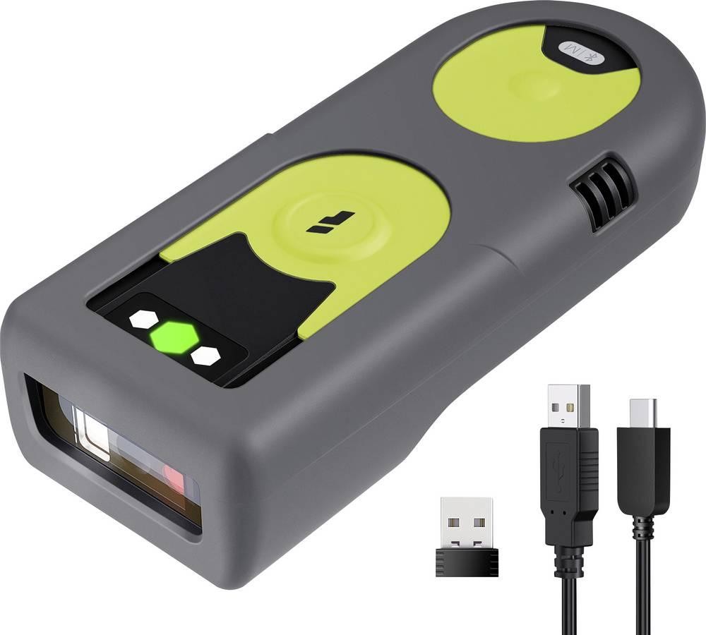 Inateck Barcode-Scanner Bluetooth , Funk 1D, 2D LED Black, Green