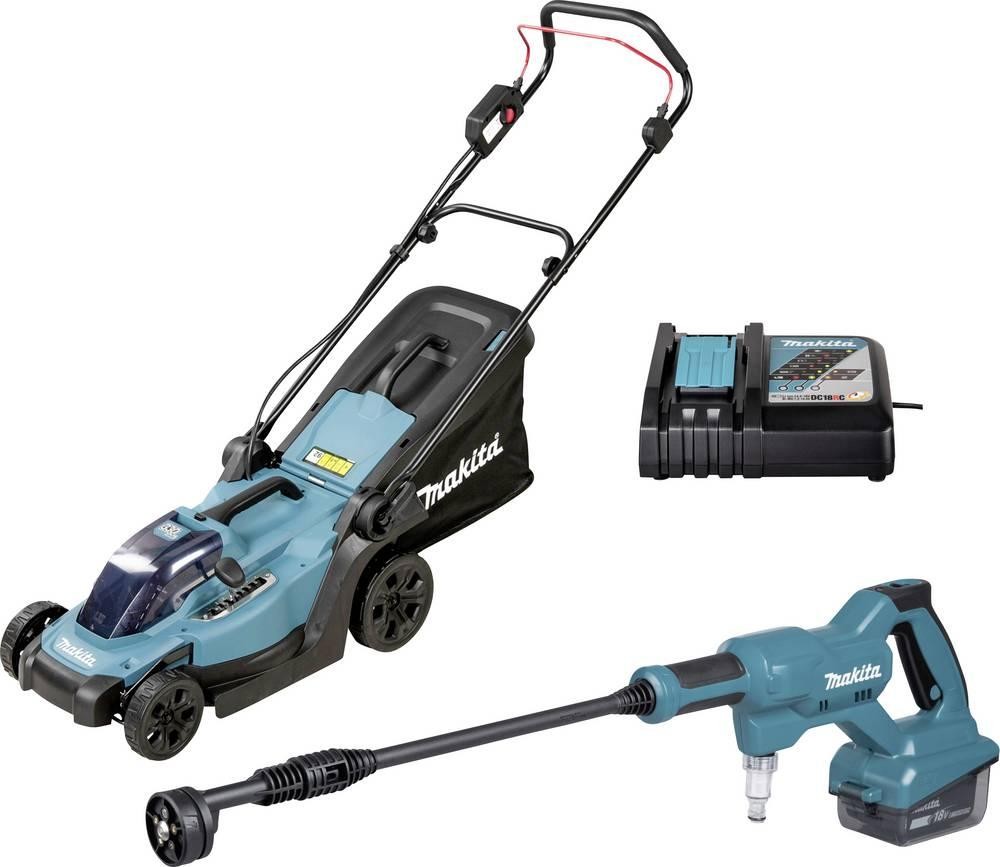 Makita DLX2583T Werkzeugset Akku-Rasenmäher, Akku-Hochdruckreiniger
