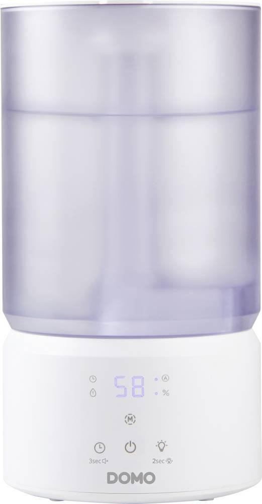 DOMO DO267HD Ultraschall-Luftbefeuchter 75m³ 23W Weiß, Durchsichtig