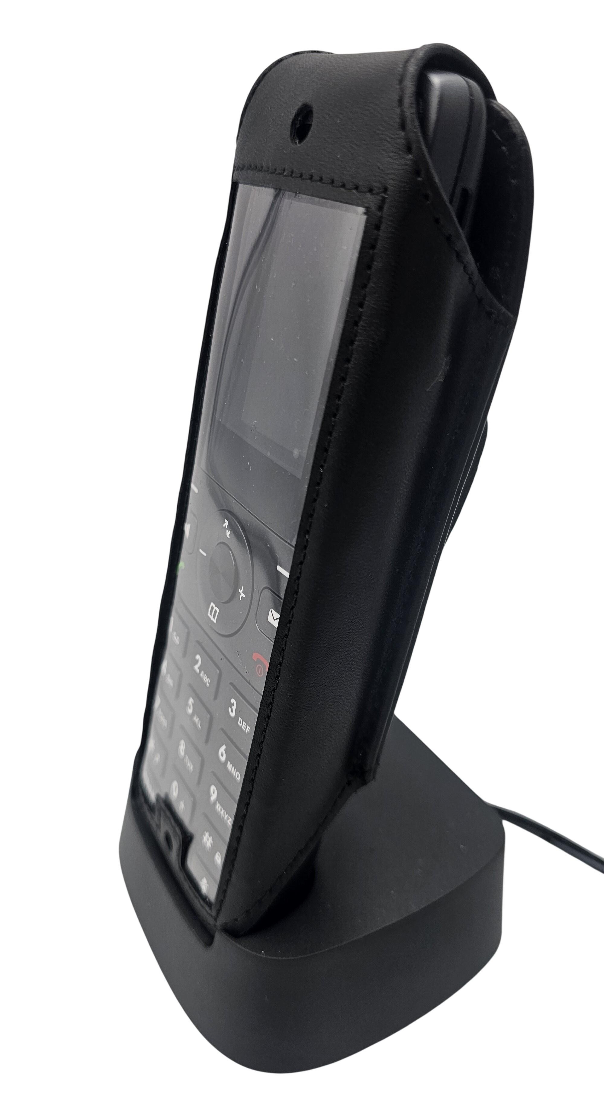 Soryt leather case Yealink W74H Dect with Drehclip