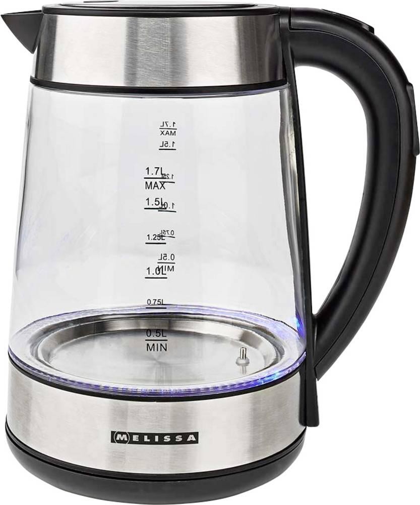 Melissa 16130311 kettle silver, Transparent Fassungsvermögen: 1.7l