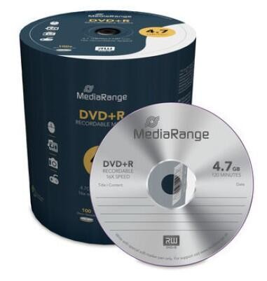 MediaRange MR443 DVD vierge 4,7 Go DVD+R 100 pièce(s) - MediaRange