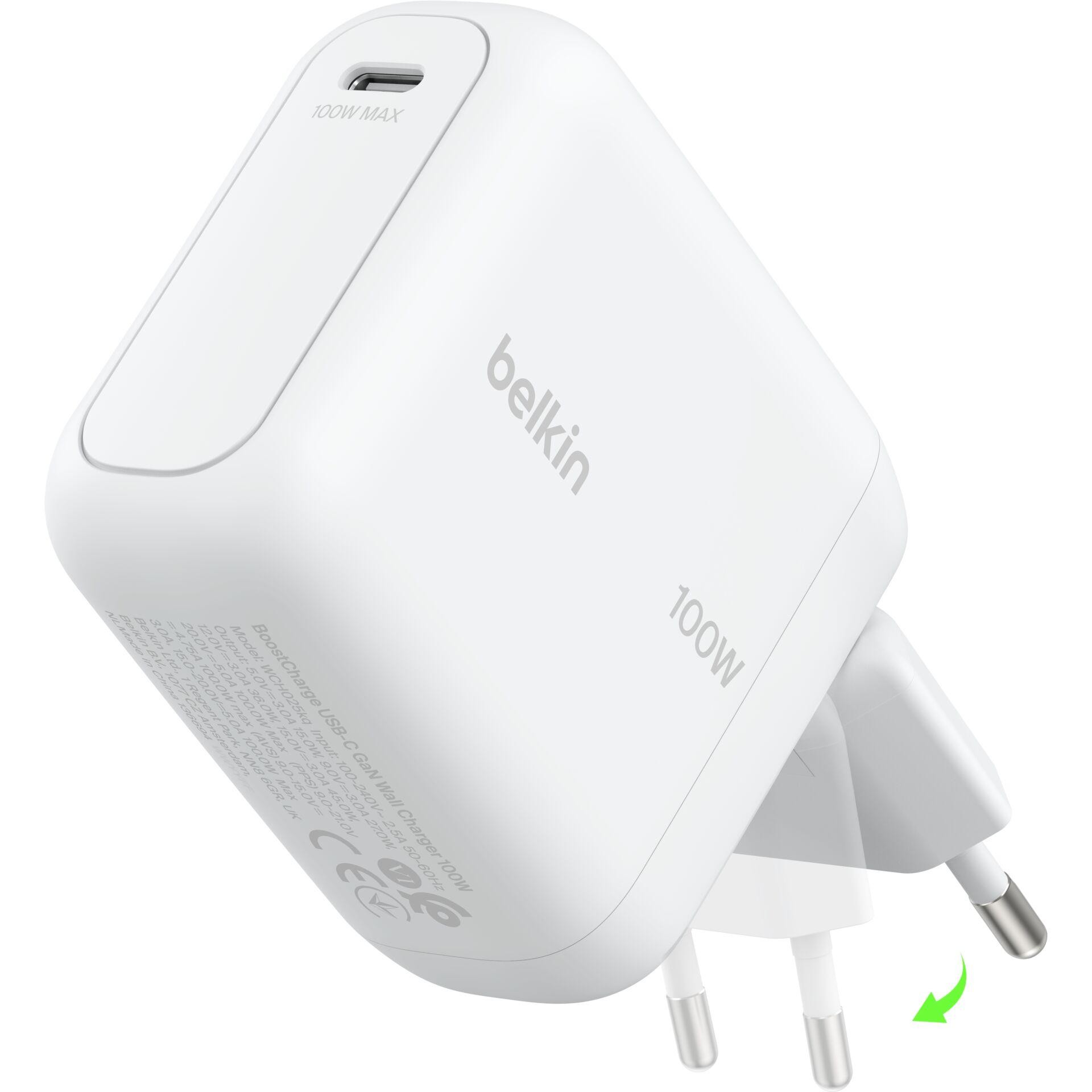Belkin BoostCharge 100W USB-C GAN Ladegerät, white