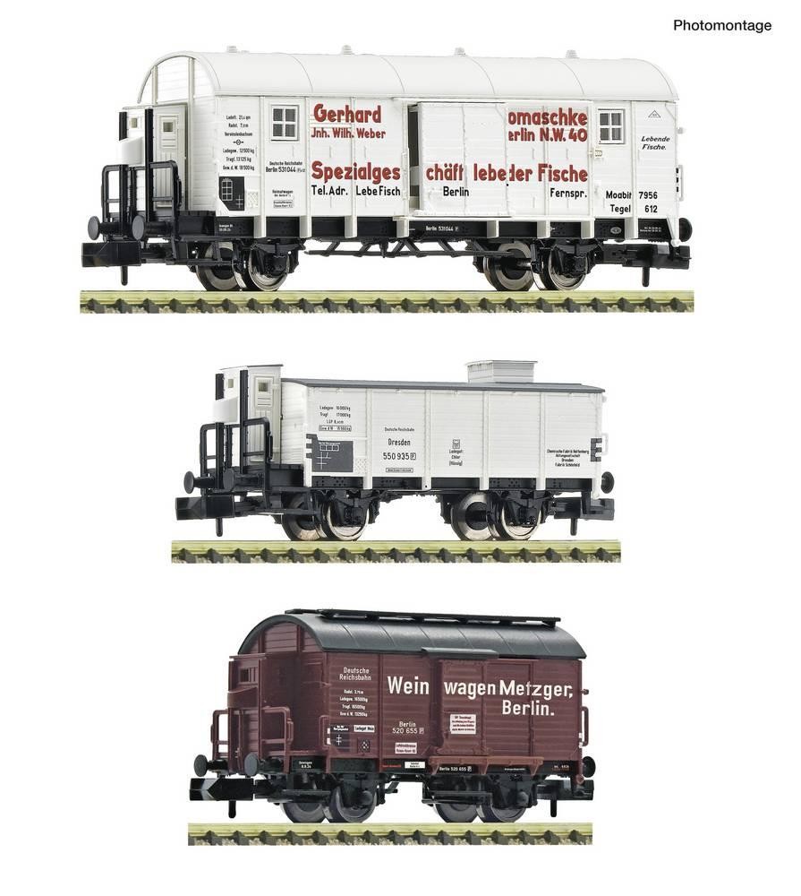 Fleischmann 6660148 N 3-tlg. Set: Gedeckte Güterwagen der DRB