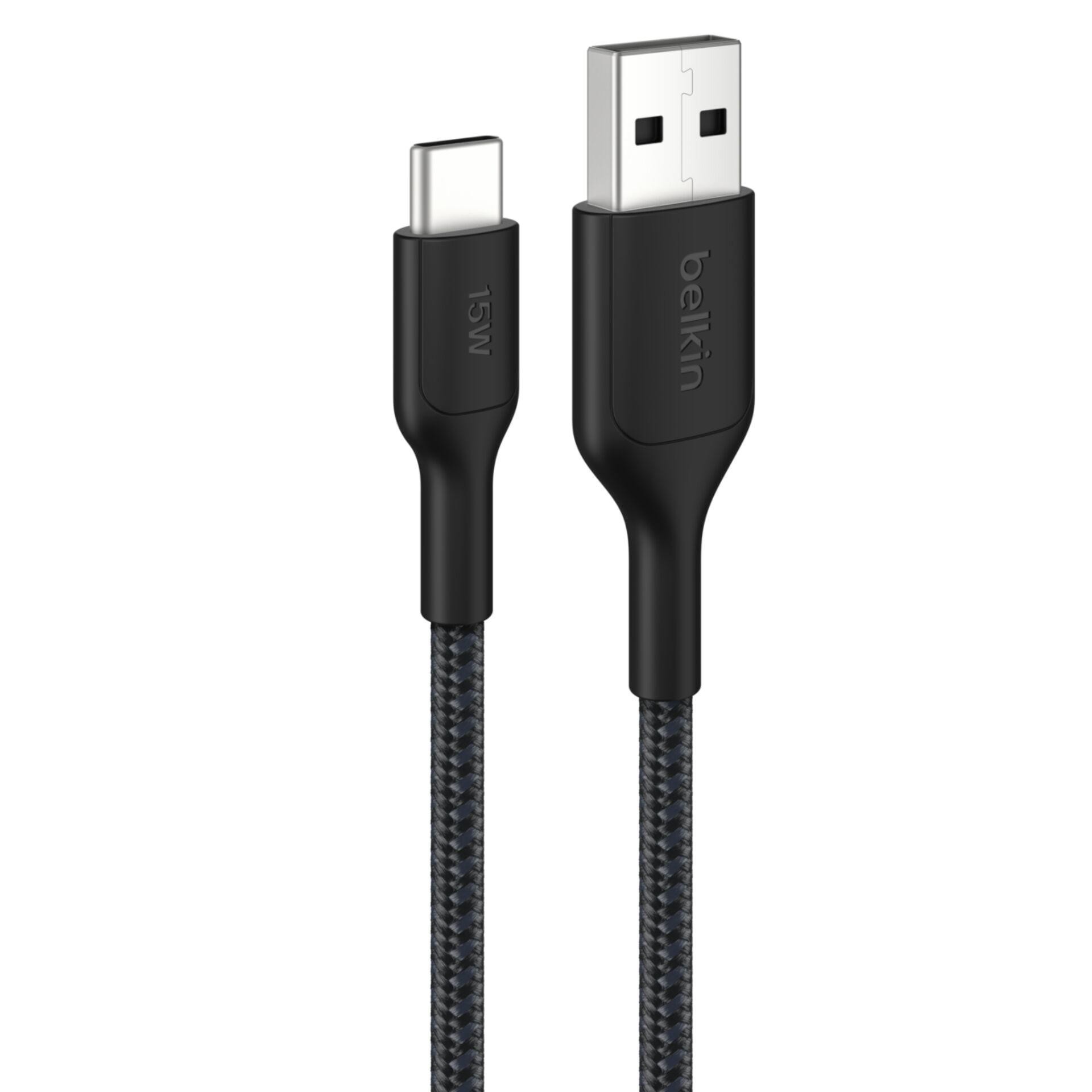 Belkin BoostCharge geflochtenes USB-C/USB-A cable 2m, black