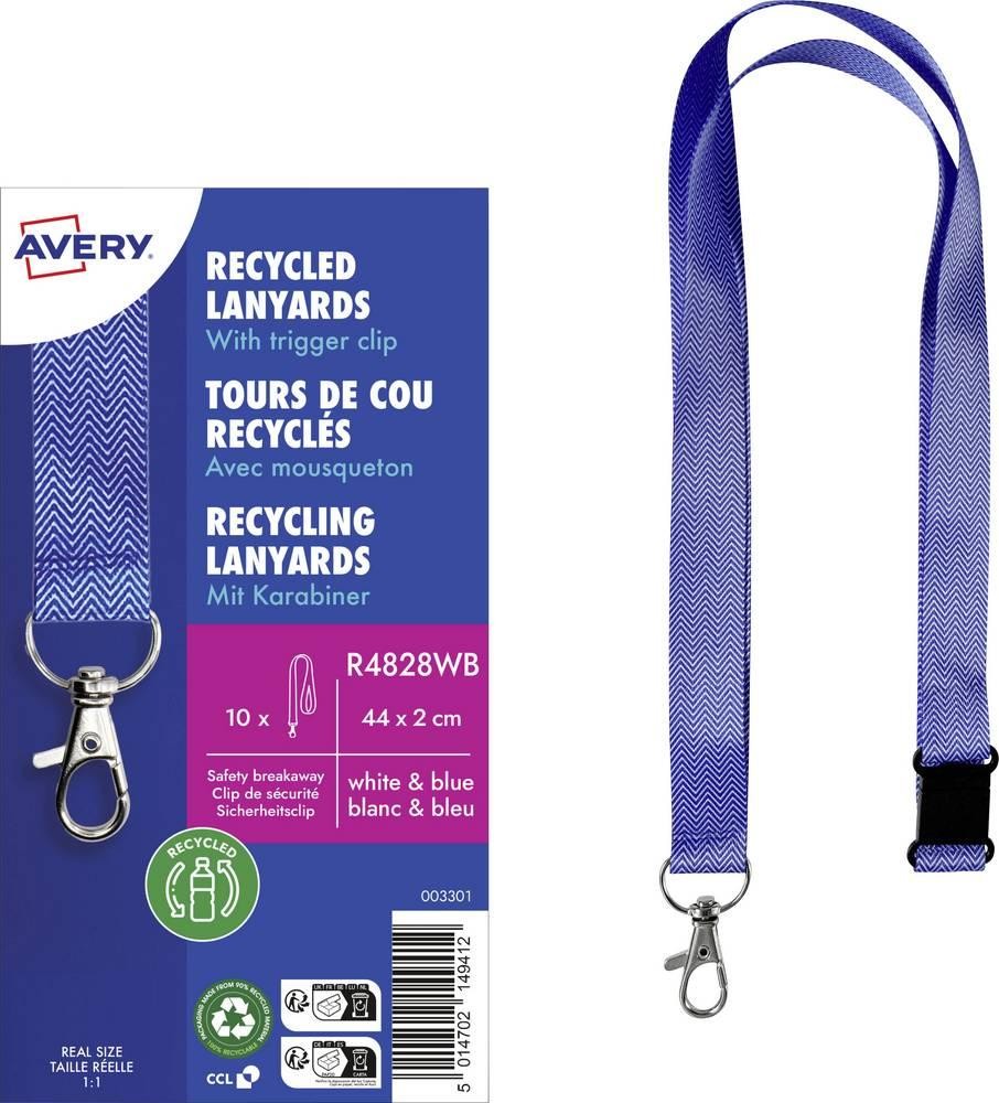 AVERY Textilband / Lanyard, aus rPet, 20 x 440 mm, Blautöne