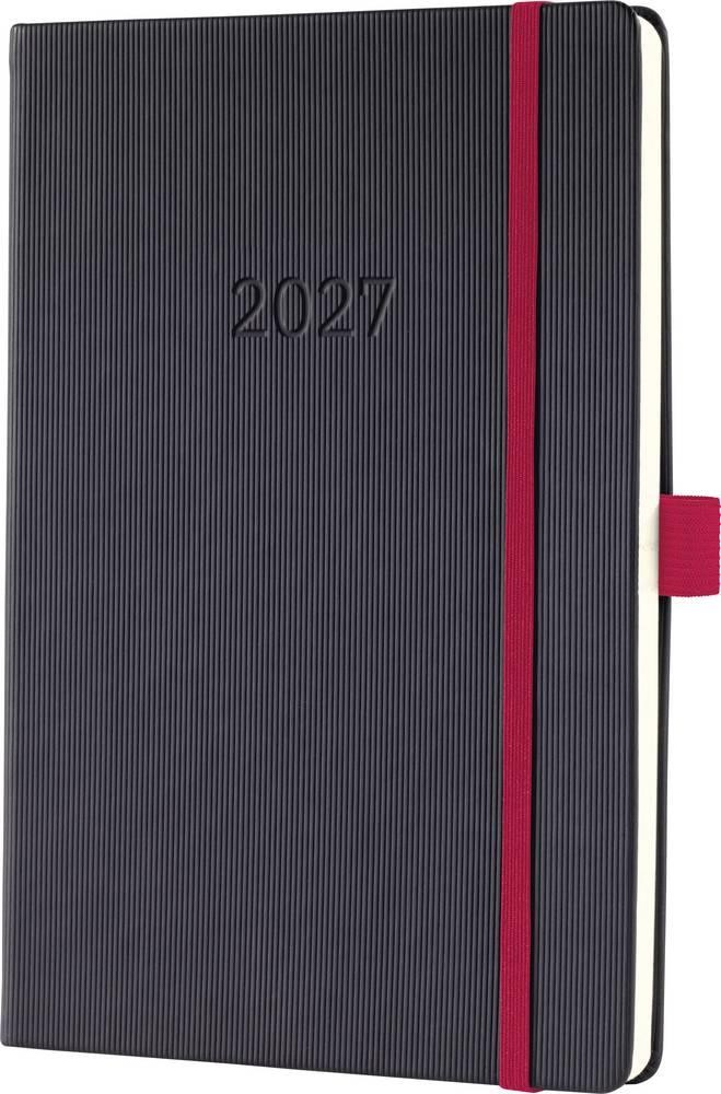 Sigel C2708 Wochenkalender Conceptum 2027 Hardcover DIN A5 black, Rot