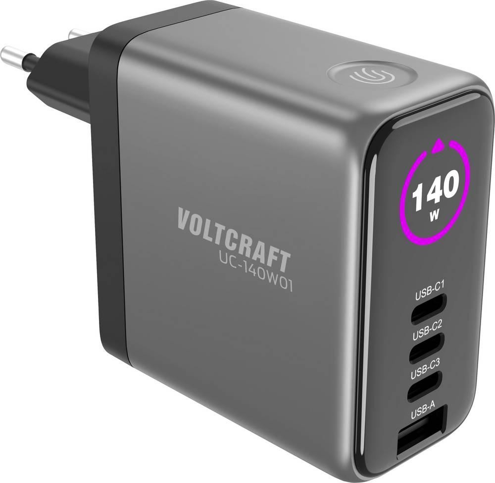 VOLTCRAFT UC-140W01 USB charger 140W 1x USB-A, 3x USB-C USB PD