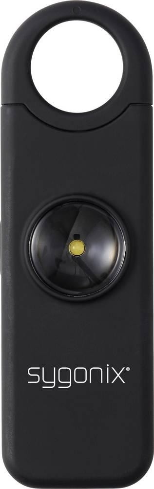 Sygonix Taschenalarm black with LED 130 dB SY-7187884