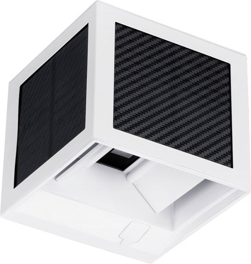 V-TAC solar/USB wall luminaire 9W LED COB white cube 10x10cm IP65 motion sensor VT-408CCT 900lm