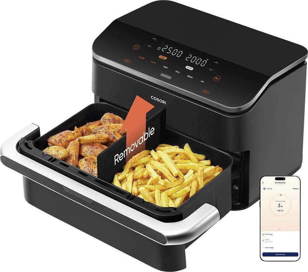 Cosori DualBlaze TwinFry 10 l App steuerbar, spülmaschinenfest,