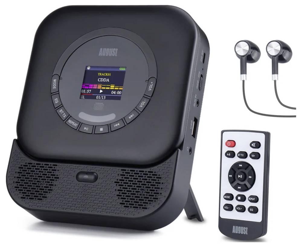 August SE15B MP3-Player black Bluetooth , speaker