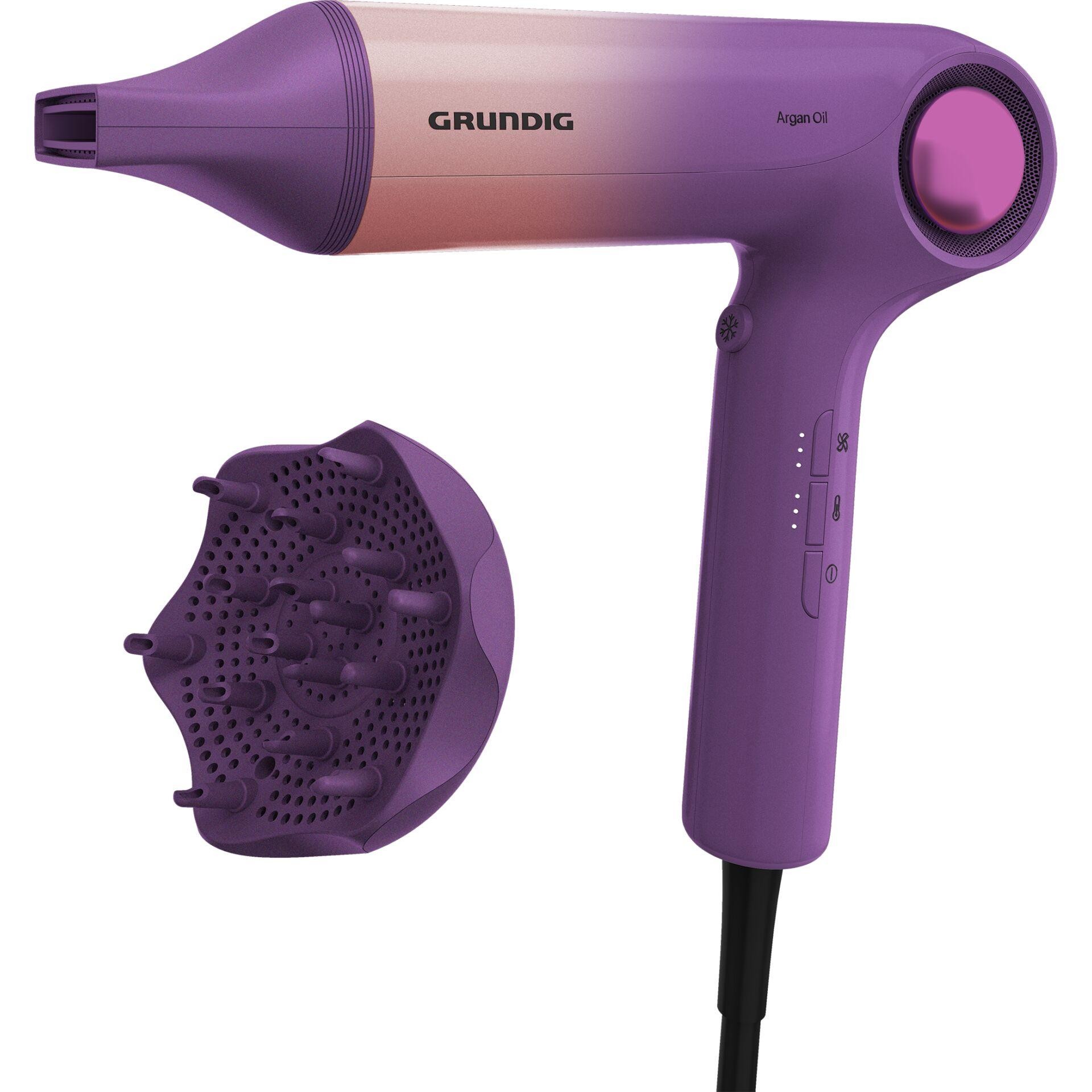 Grundig HD 9480 hair dryer 1600 W Pink, Purple - Grundig HD 9480, DC,